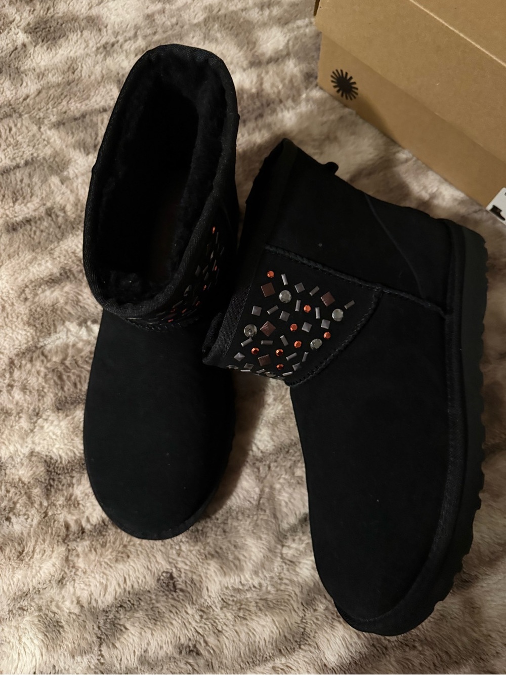 UGG Black Studded Short Women’s Booties